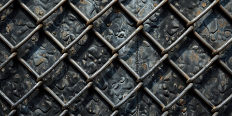 Galvanized Chain-Link Fence Texture