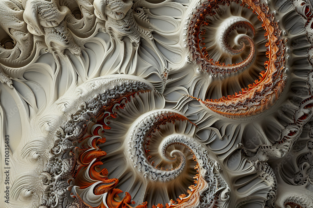 Poster fractal with self-similar shapes and details