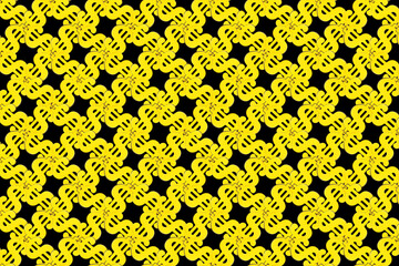 Seamless Pattern Made from Golden Dollar Signs