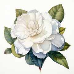 illustration of a white flower