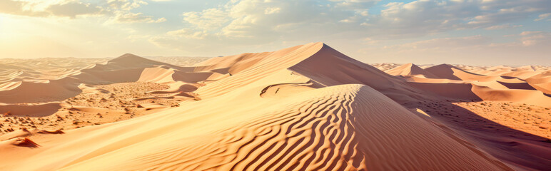 Fototapeta na wymiar Sunset over the sand dunes