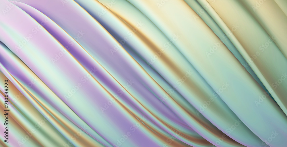 Poster abstract colorful silk waves curve background 3d rendering