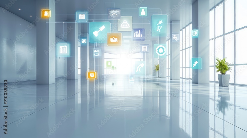 Poster Creating a customized photo of value-added services symbolizes business success. Generative AI.