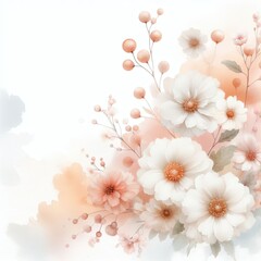 Beautiful nature design of watercolor bouquet