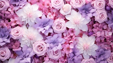 Floral background for romantic invitation letter AI generated image