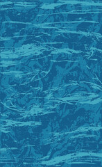 Blue grunge style background. Vector texture of paint, streaks, blotches