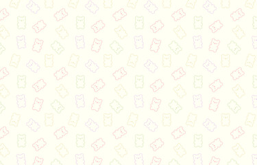 Jelly bears fruit gummy pattern. Jelly bears fruit gummy. Character Illustrator vector design.