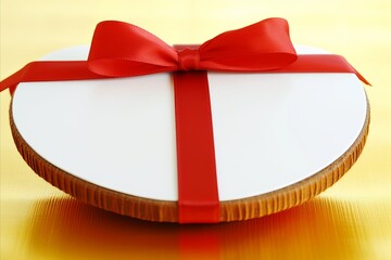Captivating heart-shaped blank card on table. visually appealing image for promotions