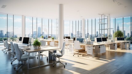 Fototapeta premium environment corporate office background illustration executive team, collaboration productivity, success innovation environment corporate office background