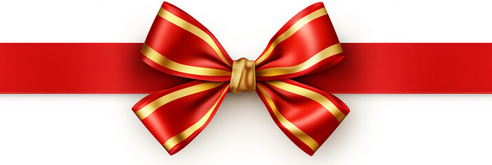 red and gold ribbon on Whitebackground, in the style of packed with hidden details, schoolgirl lifestyle created with Generative Ai