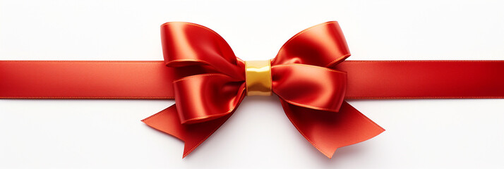 red and gold ribbon on Whitebackground, in the style of packed with hidden details, schoolgirl lifestyle created with Generative Ai