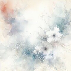 Abstract pastel watercolor background with gradient color splashes