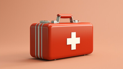 Obraz premium Simple Minimal First aid created with Generative Ai