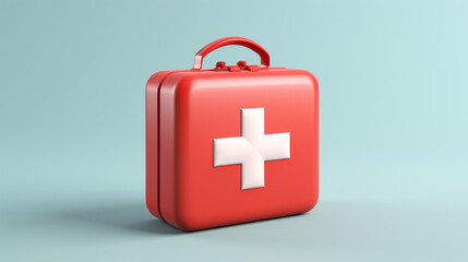 Fototapeta premium Simple Minimal First aid created with Generative Ai