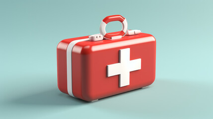 Obraz premium Simple Minimal First aid created with Generative Ai