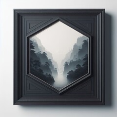 Picturesque Mountain Landscape: Artistic Wall Decor for Home