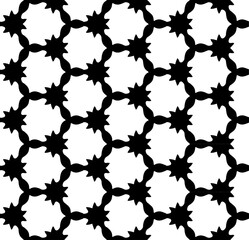 Black seamless abstract pattern. Overlay for background and backdrop. Ornamental design. PNG graphic illustration with transparent background.