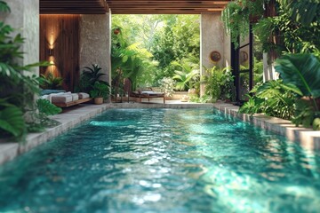 A luxury tropical house with pool 