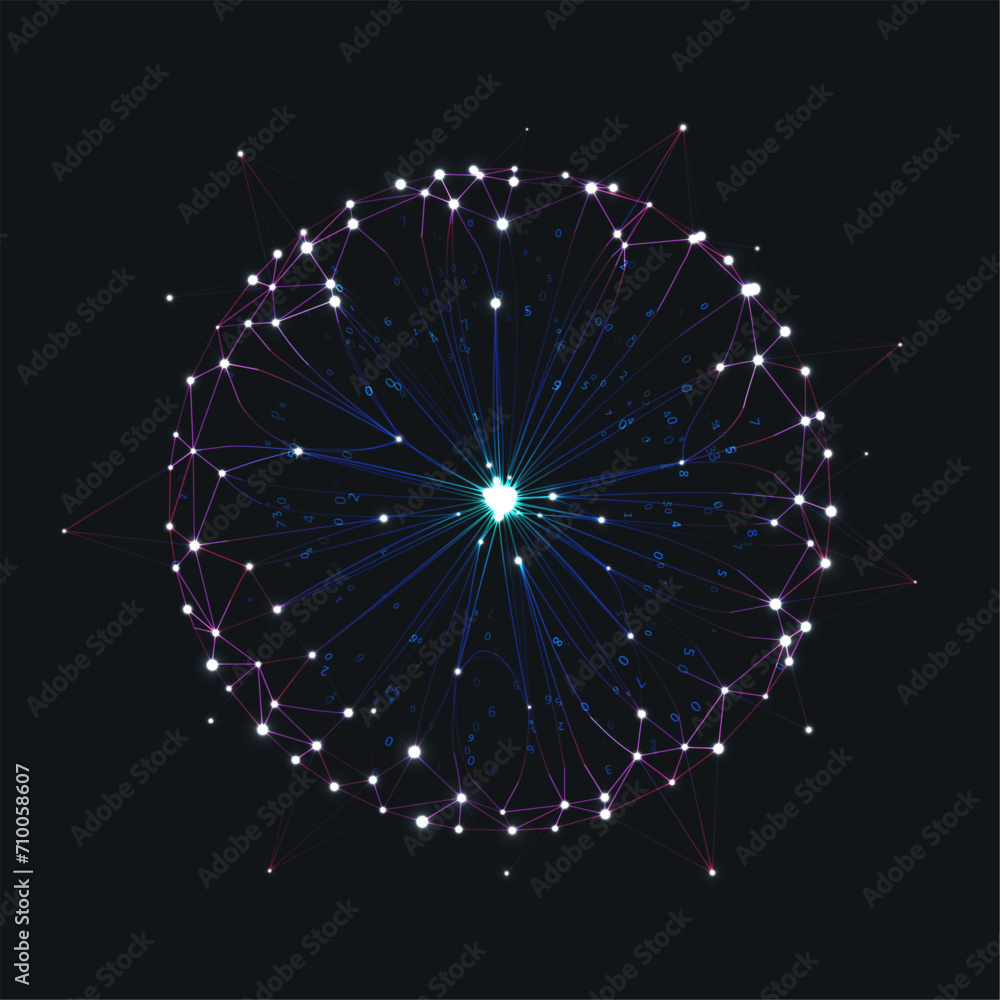 Poster abstract big data visualization.