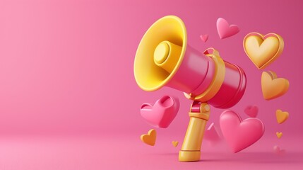 3d megaphone speaker for announce romantic 
