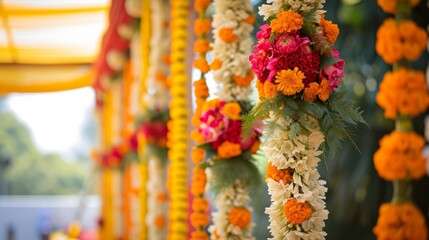 Flower decoration in south indian wedding ceremony 