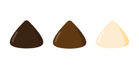 flat design chocolate candy icon vector illustration