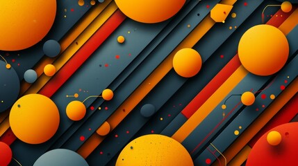 Abstract Geometric Black and Orange Corporate Background