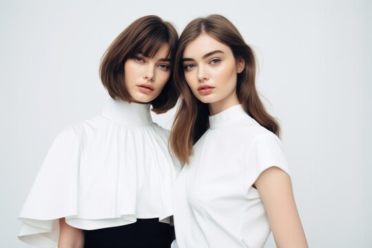 Models on a white background