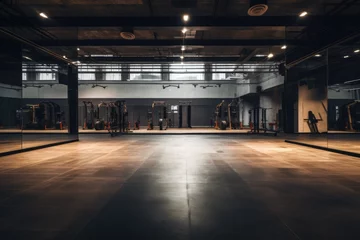 Foto auf Acrylglas Fitness Interior of modern empty gym