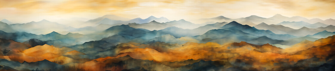 Horizontal abstract image of mountains as background