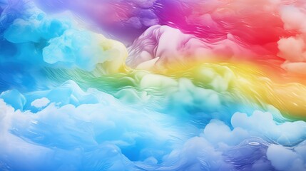 colorful cloud rainbow background illustration weather nature, vibrant atmosphere, meteorology spectrum colorful cloud rainbow background