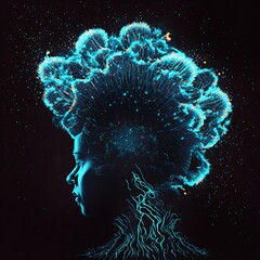 Illustration concept of a creative mind