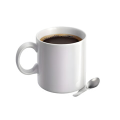 cup of coffee isolated on transparent backgroud 