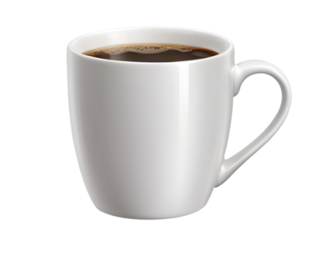 coffee cup isolated on white, transparente backgroud 