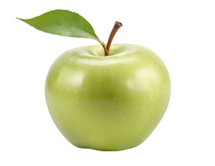 green apple isolated on transparent background