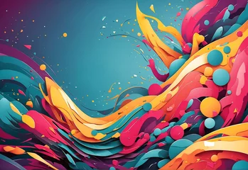 Crédence de cuisine en verre imprimé Papillons en grunge abstract colorful background, multible colors