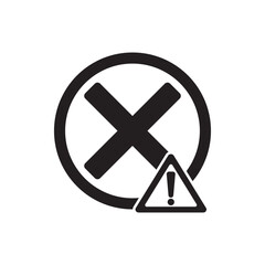 Chemical hazard icon, dangerous for the environment substance warning symbol vector illustration design