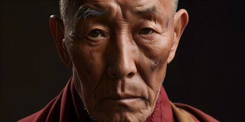 Obraz premium studio portrait of an shaolin monk 