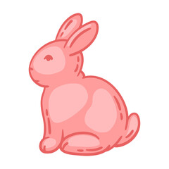 Illustration of cute Easter bunny.