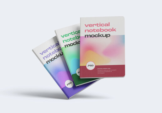 Vertical Notebook Mockup for Publishing and Editorial Design