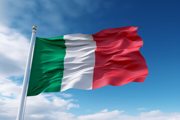 Naklejka na ściany i meble Flag of Italy. Symbol of Italy. Illustration for the country of Italy. News, events related to Italy. Italy national team.