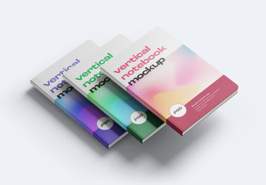 Vertical Notebook Mockup for Publishing and Editorial Design