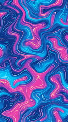 Obraz premium Vibrant Blue and Pink Liquid Swirls