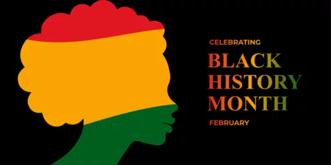 Foto op Canvas Black history month celebrate, vector illustration design graphic Black history month,Black History Month vector banner design template. © iamfrk7