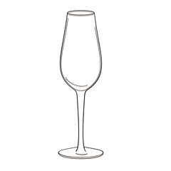 empty glass for desert wine	