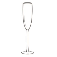 empty glass for champagne wine	