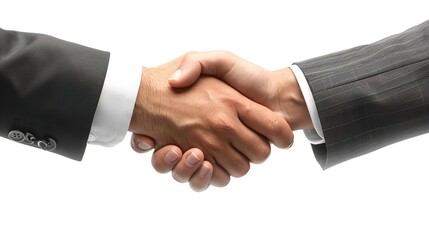 two businessman hand shake for deal, concept of business, generative ai