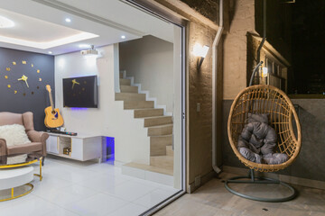 Building renovations. Upgrading of simple space to modern, cozy lifestyle apartment.