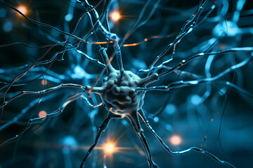 Close-up of brain neurons.