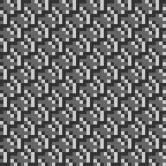 Seamless pattern. Tiles, forms, slabs backdrop. Checks, strokes, figures ornament. Squares, rectangles, shapes wallpaper. Ethnic motif. Geometric background. Mosaic illustration. Vector abstract